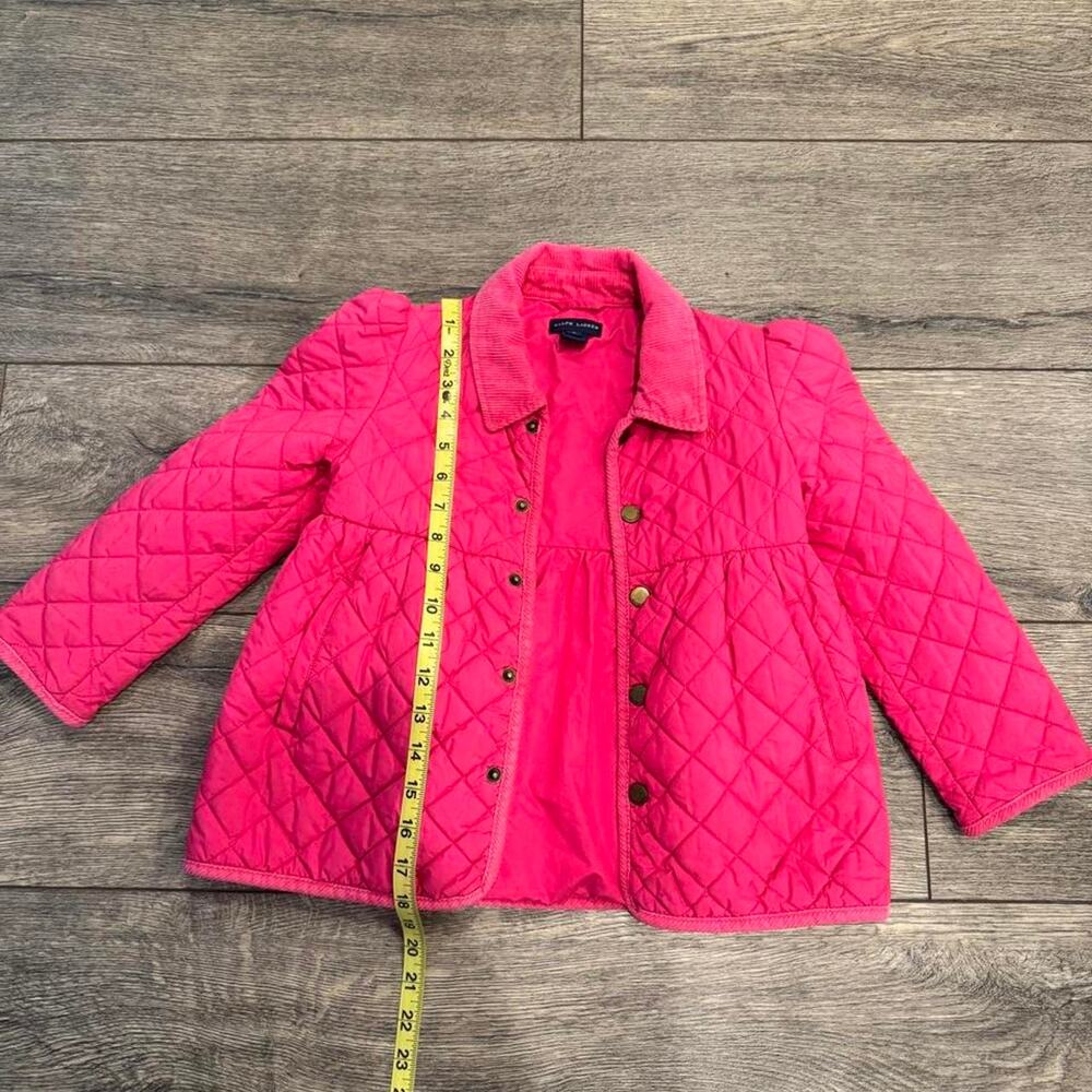 Ralph lauren pink quilted jacket
